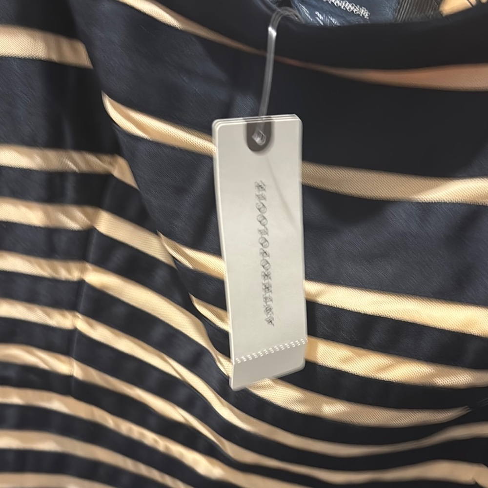 Anthropologie NWT Striped Dress with Floral Detail - Picture 5 of 6